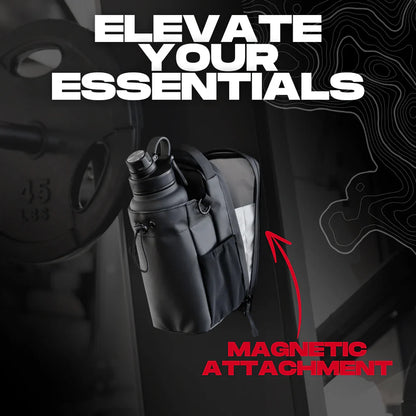 Magnetische Gym Sling Bag Wasserflasche &amp; Telefonhalter Wasserdichte Umhängetasche für Outdoor-Sport Reisen Fitness-Zubehör