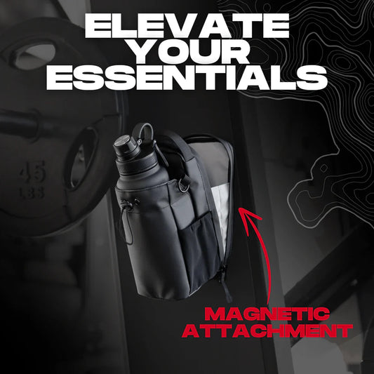 Magnetische Gym Sling Bag Wasserflasche &amp; Telefonhalter Wasserdichte Umhängetasche für Outdoor-Sport Reisen Fitness-Zubehör