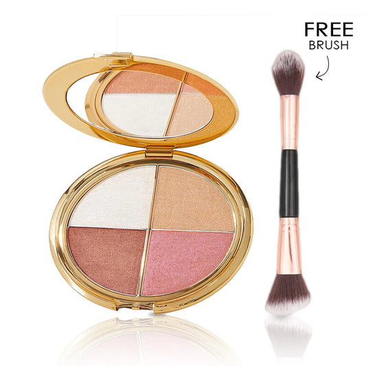 🧊Last 3 hours 60% off⏰eye & cheek palette - eyeshadow and highlighter makeup (with Detachable Brush)