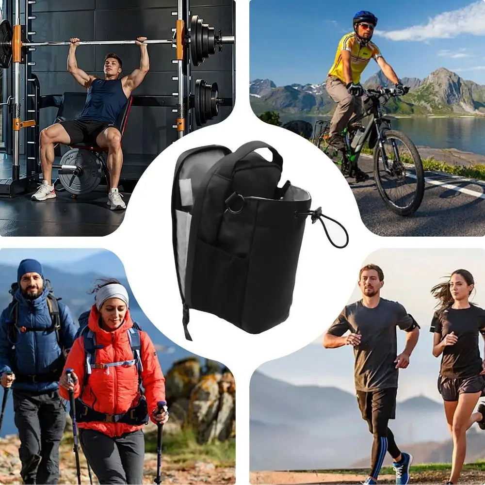 Magnetische Gym Sling Bag Wasserflasche &amp; Telefonhalter Wasserdichte Umhängetasche für Outdoor-Sport Reisen Fitness-Zubehör