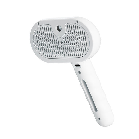 3-in-1 Pet Steam Brush for Dogs, Cats - Rechargeable Deshedding Comb with Stainless Steel Bristles