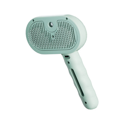 3-in-1 Pet Steam Brush for Dogs, Cats - Rechargeable Deshedding Comb with Stainless Steel Bristles