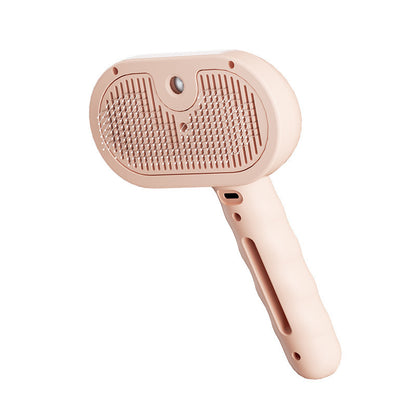 3-in-1 Pet Steam Brush for Dogs, Cats - Rechargeable Deshedding Comb with Stainless Steel Bristles