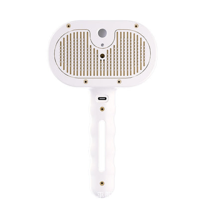 3-in-1 Pet Steam Brush for Dogs, Cats - Rechargeable Deshedding Comb with Stainless Steel Bristles