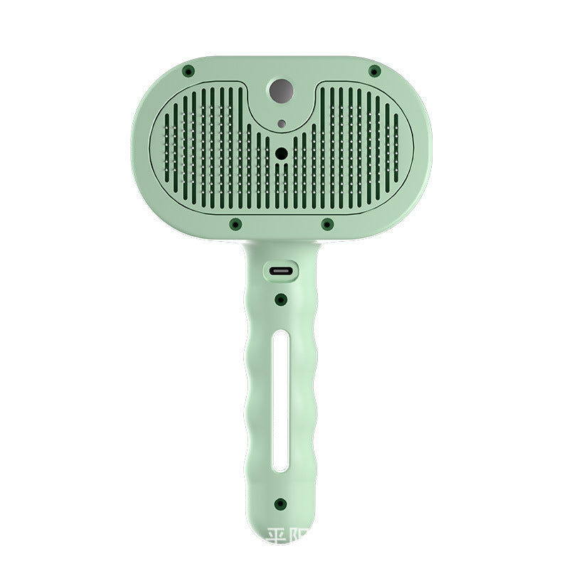 3-in-1 Pet Steam Brush for Dogs, Cats - Rechargeable Deshedding Comb with Stainless Steel Bristles
