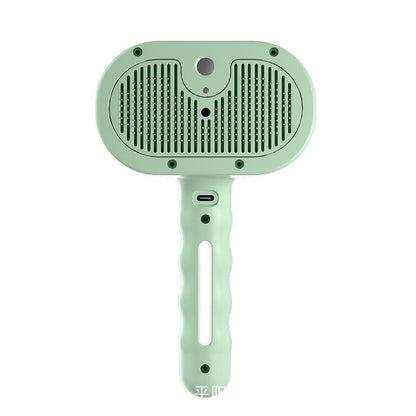 3-in-1 Pet Steam Brush for Dogs, Cats - Rechargeable Deshedding Comb with Stainless Steel Bristles